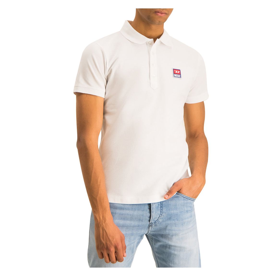 White T-Kal Patch Polo Shirt main product photo
