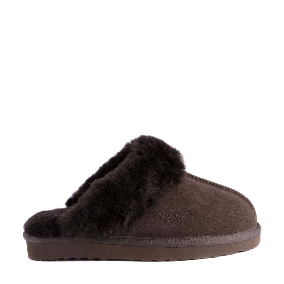 Chocolate Sydney Sheepskin Collar Slipper main product photo
