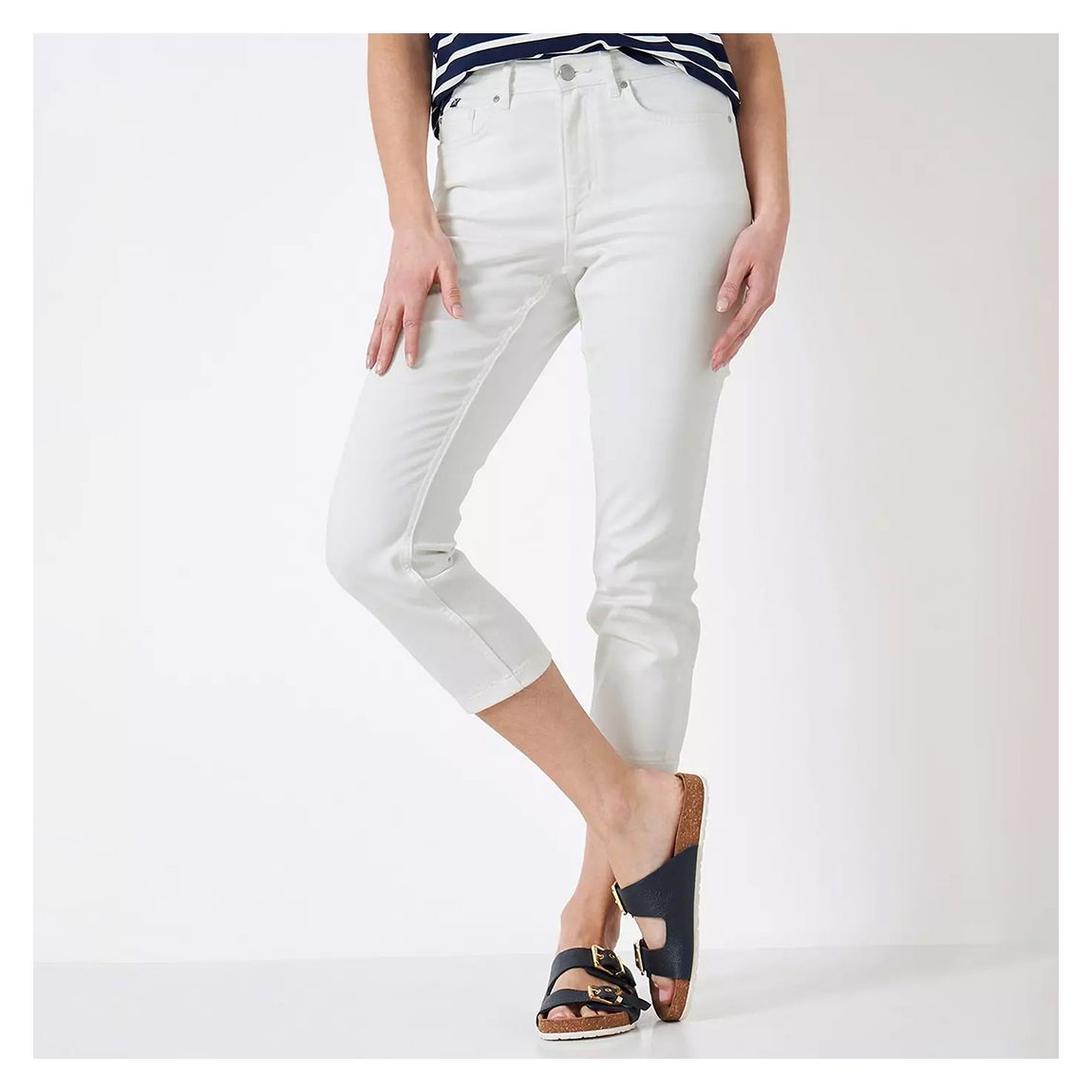 White Cropped Jeans main product photo