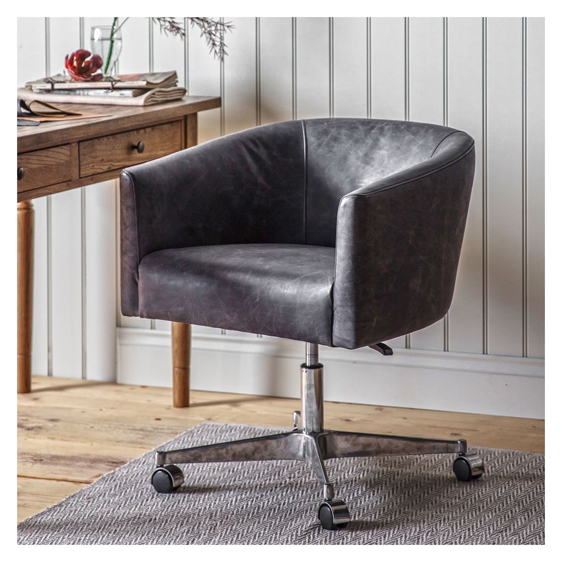 Cambridge Swivel Chair, Antique Ebony main product photo