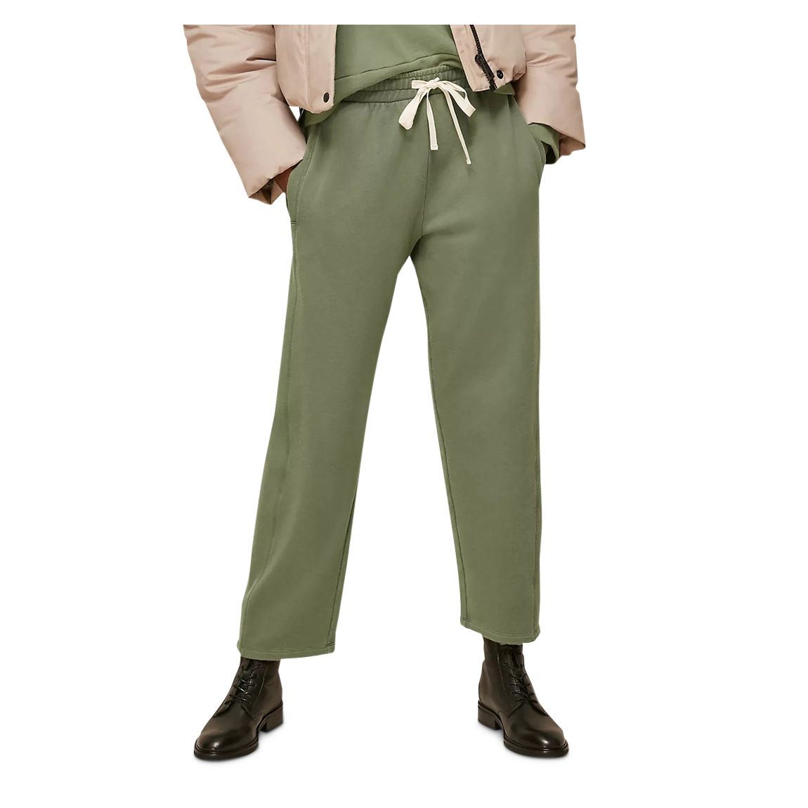 Khaki Barrel Leg Cotton Joggers main product photo