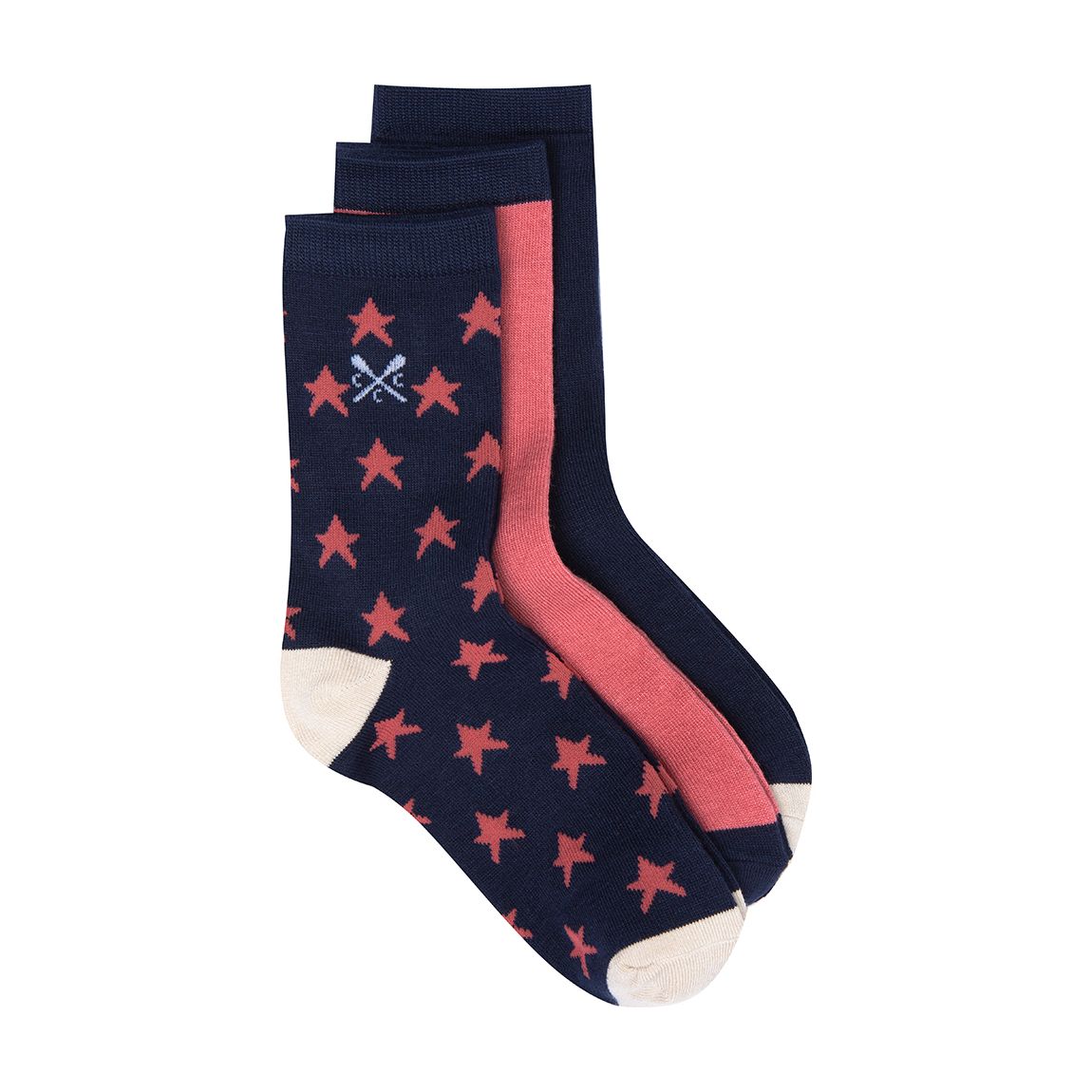 Navy/Pink Gift Boxed Spot Socks main product photo