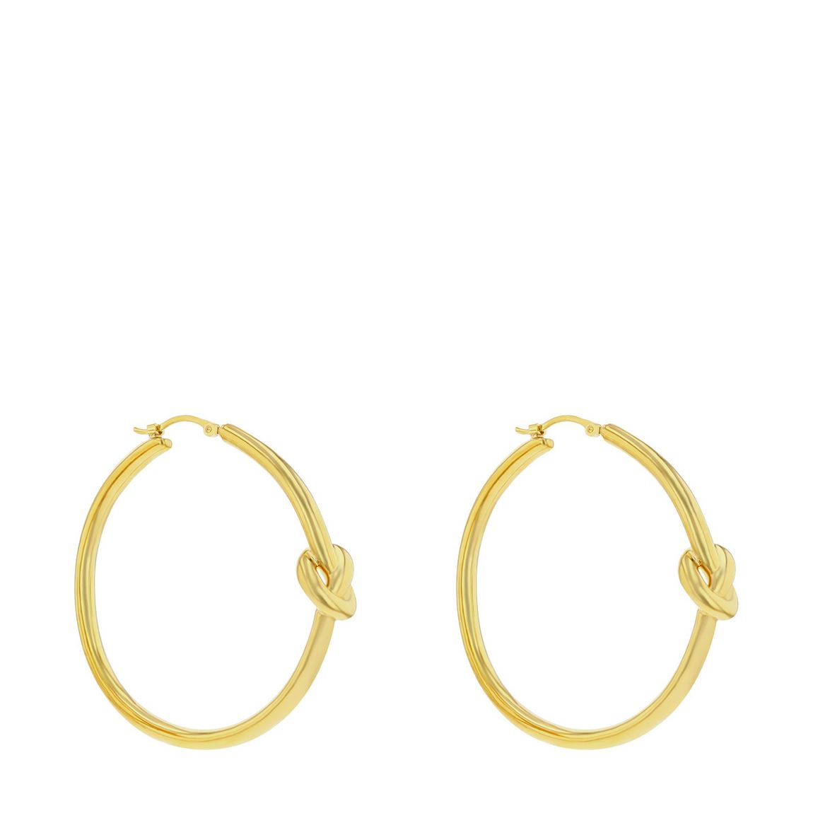 18K Gold Plated Knotted Hoop Earrings main product photo