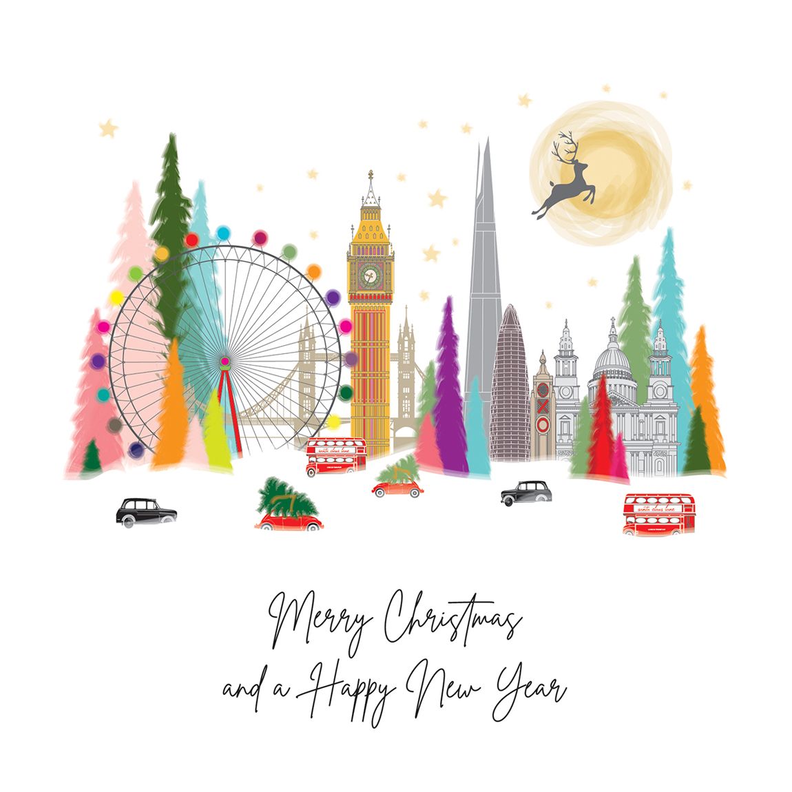 Pack of 12 London Christmas Cards main product photo