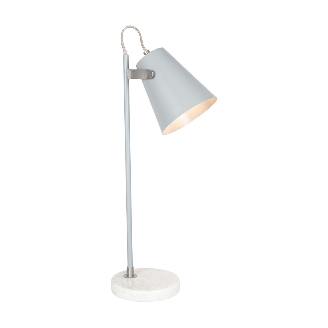 Theia Grey & Satin Nickel Task Table Lamp main product photo