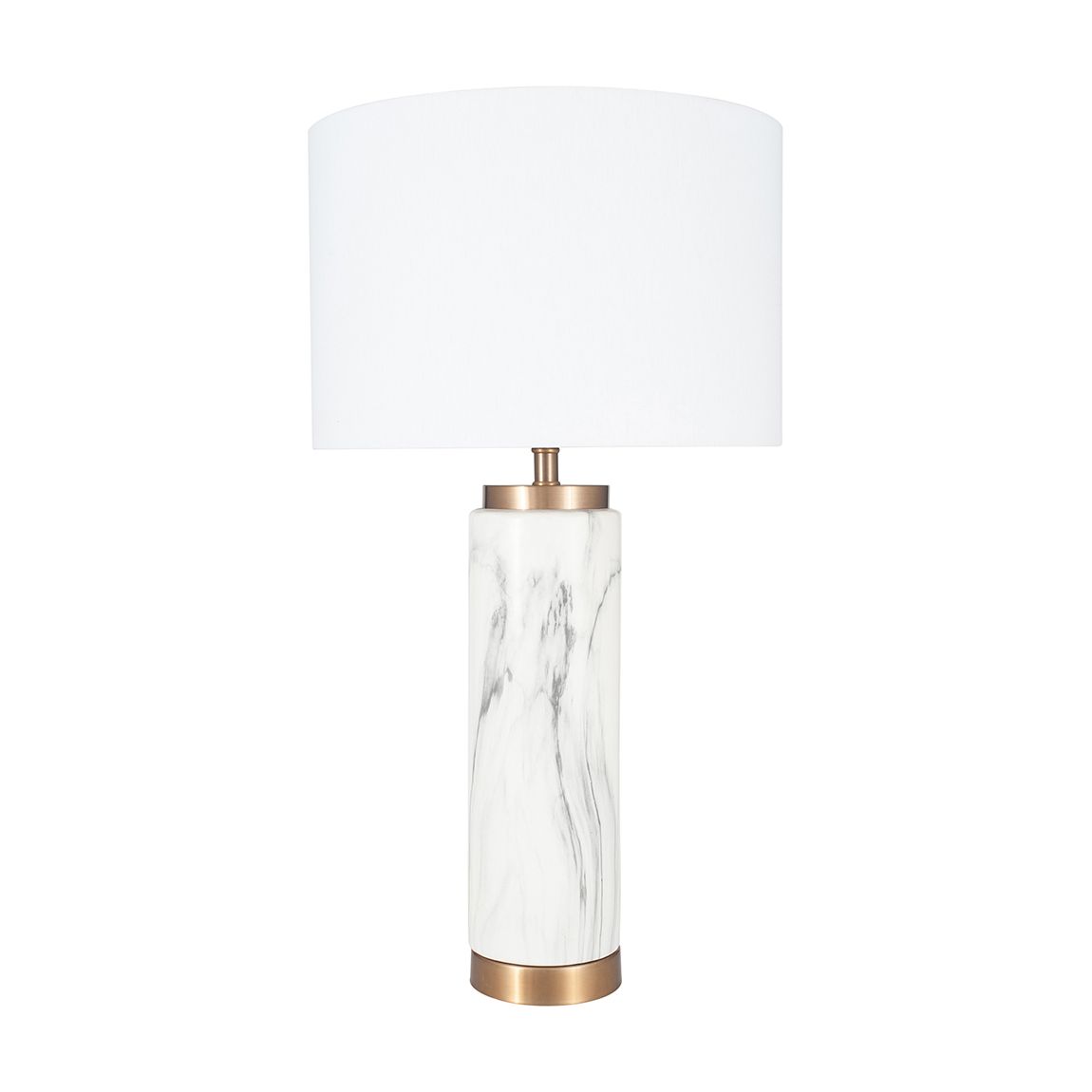 Carrara Marble Effect Ceramic Tall Table Lamp main product photo