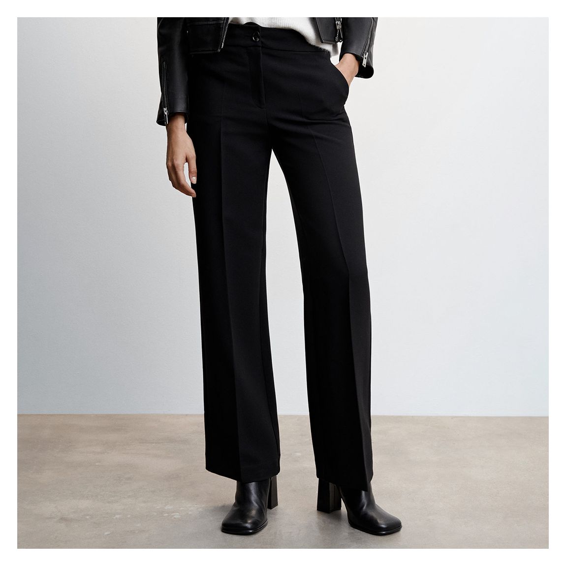 Black Flowy Palazzo Trousers main product photo