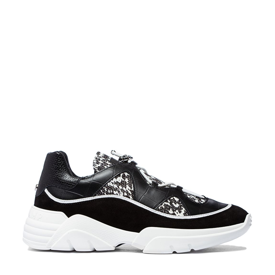 067 Black/White Freeminder Reptile Sneakers main product photo