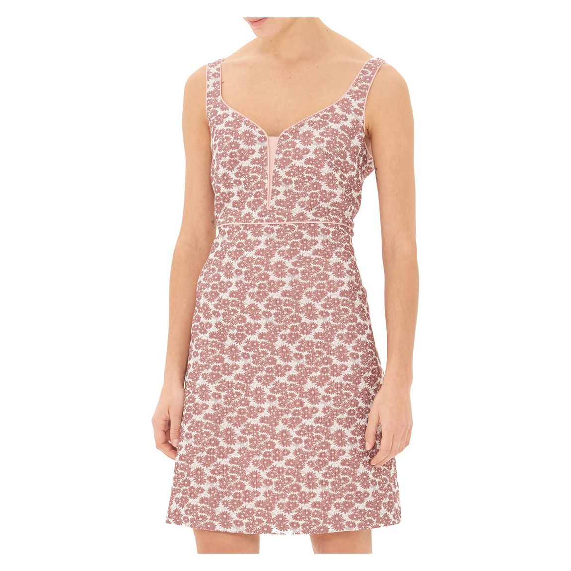 Pink V Neck Mini Dress main product photo
