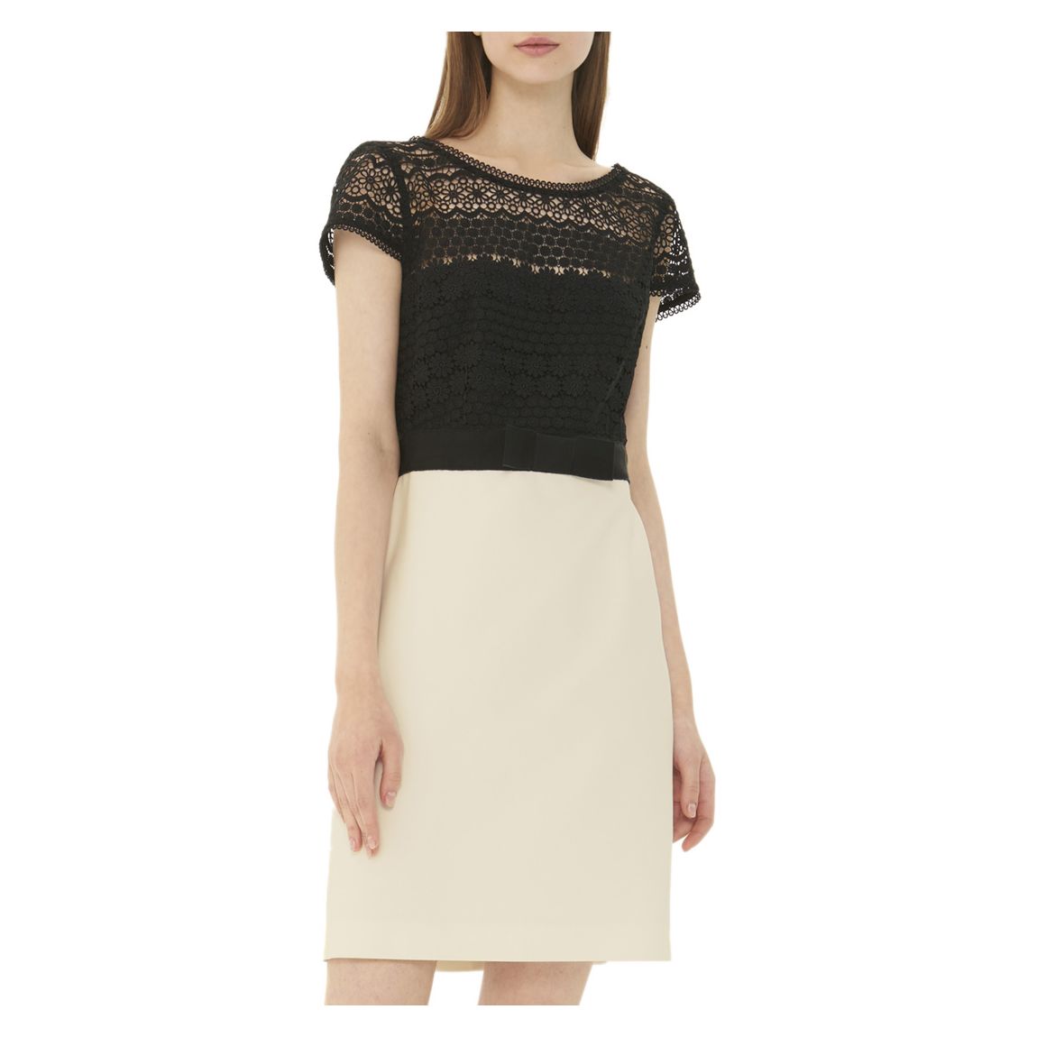 Beige/Black Dual Toned Dress main product photo