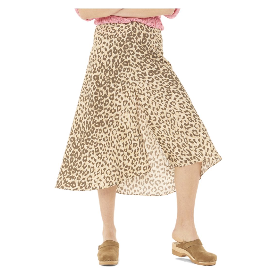 Beige Patterned Midi Skirt main product photo