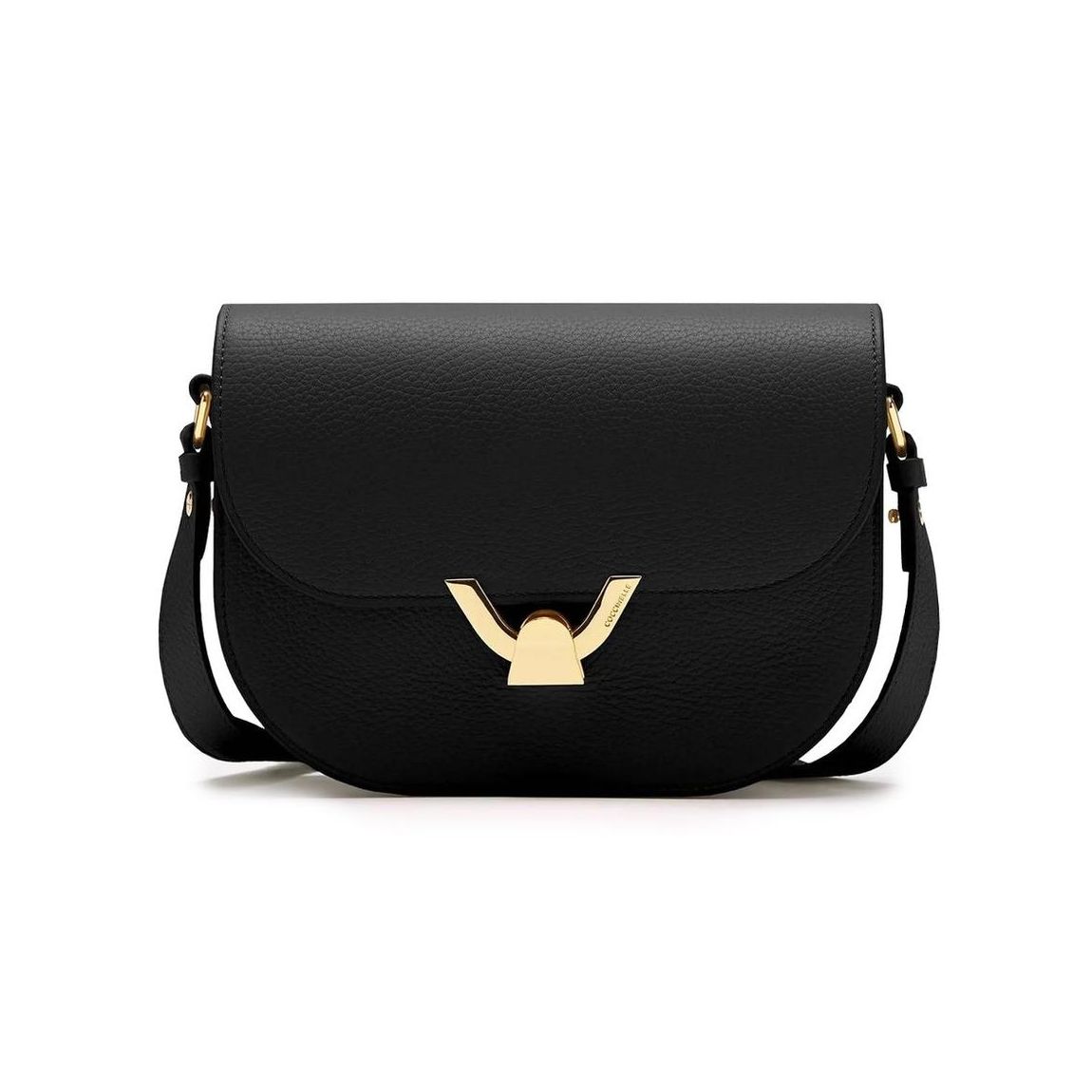 Leather Across-Body Bag with Adjustable Strap and Metallic Fastening main product photo