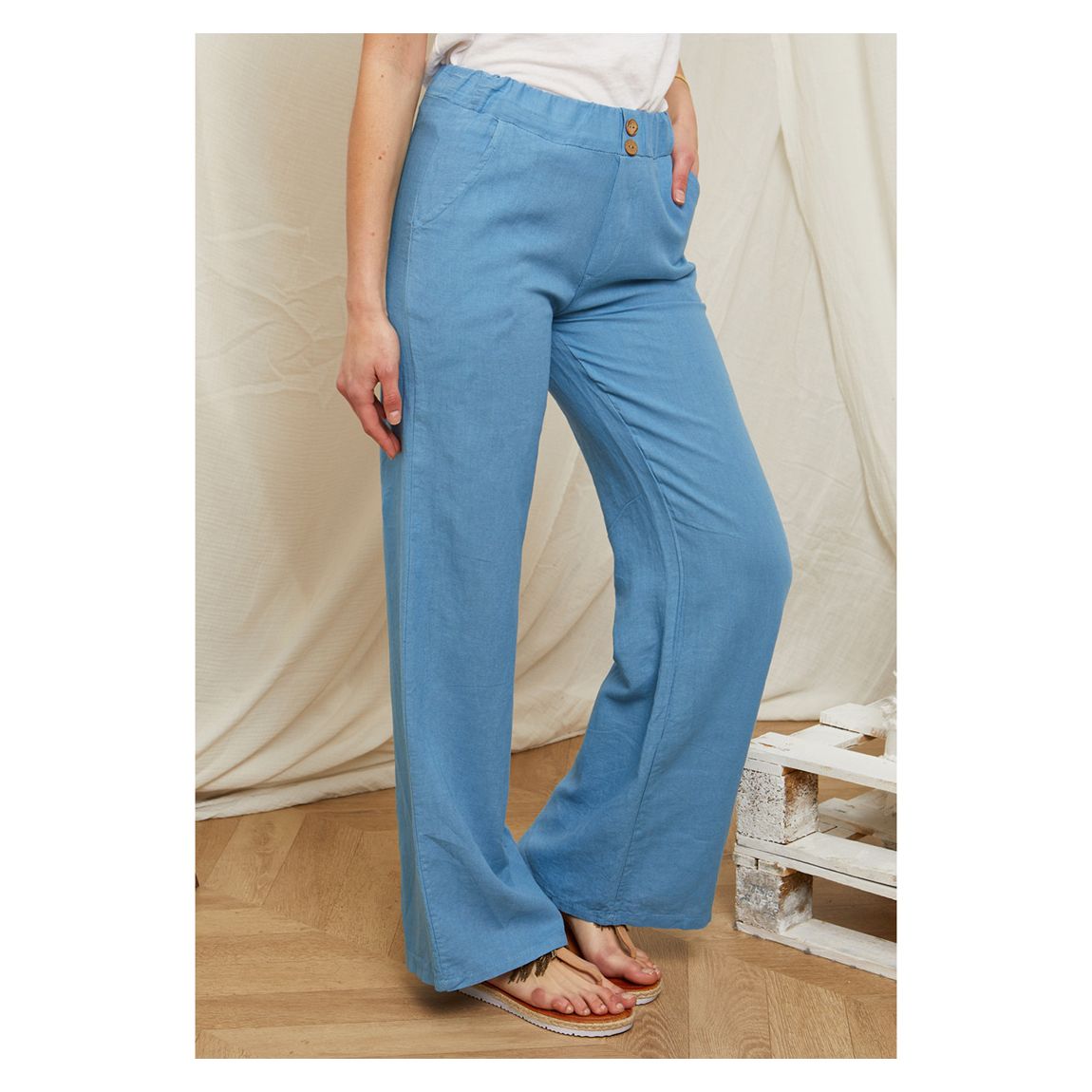 Purple Linen Trousers main product photo