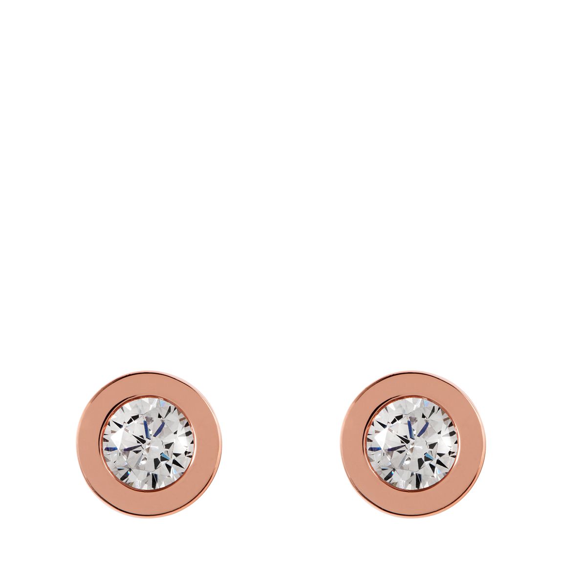 Rose Gold Fountain Road Stud Earrings main product photo