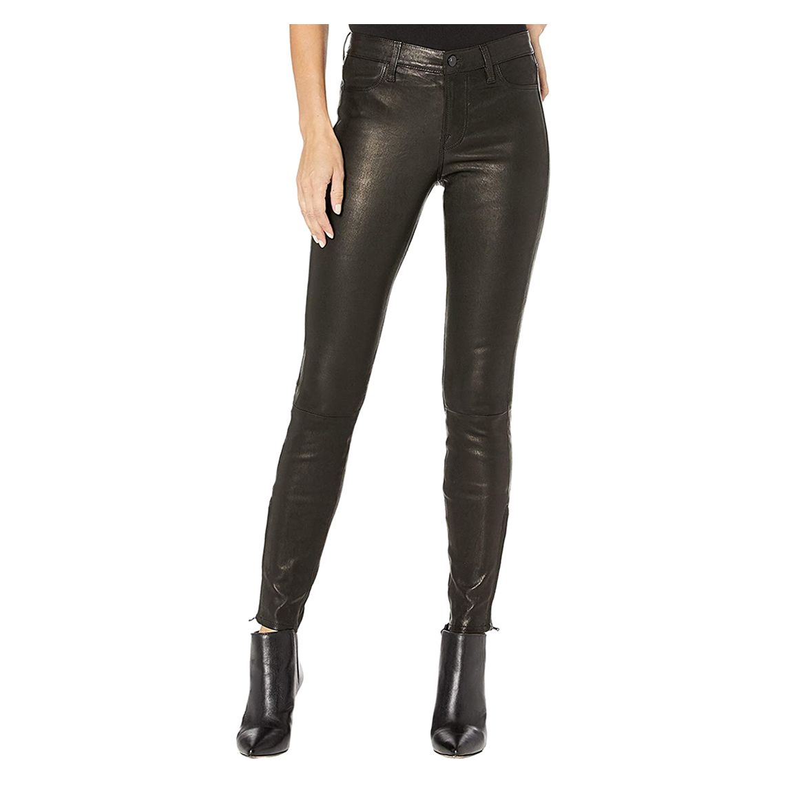 Black Skinny Fit Leather Trousers main product photo