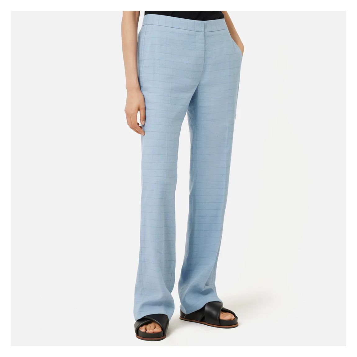 Blue Mason Straight Linen Blend Trousers main product photo