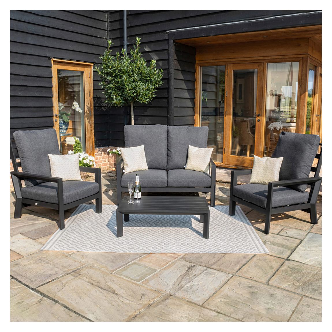 SAVE £330 - Manhattan Reclining 2 Seat Sofa Set with Coffee Table main product photo