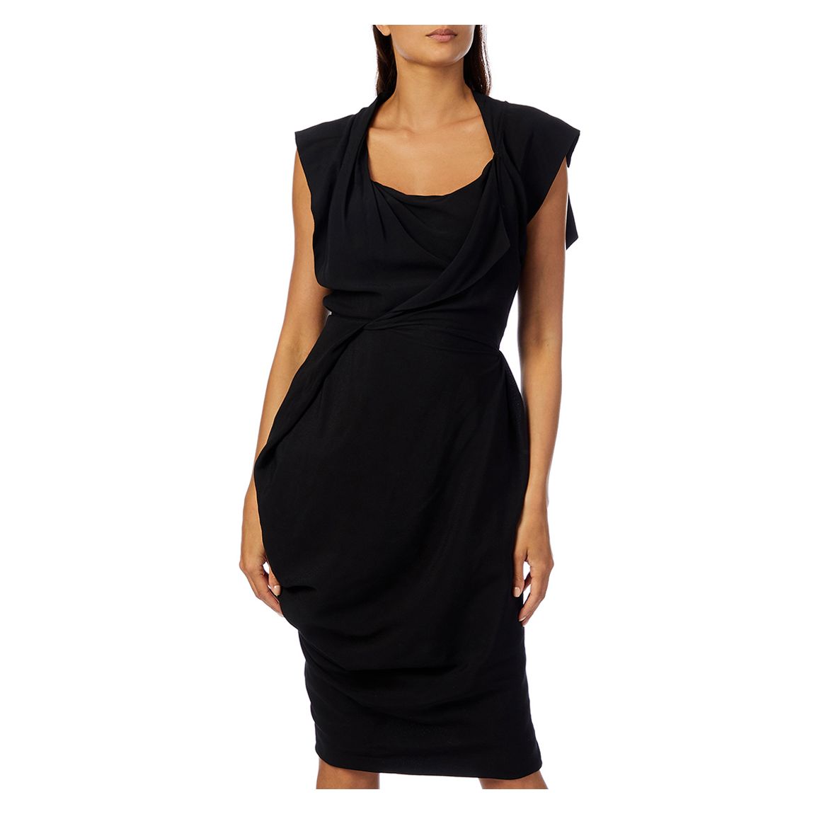 Black Grand Fond Shift Midi Dress main product photo