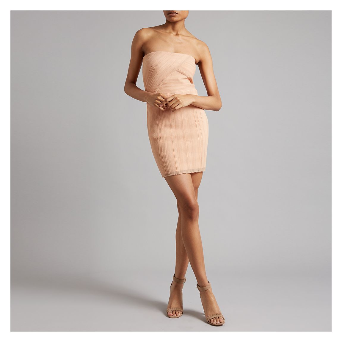 Nude Rib Bandage Mini Dress main product photo