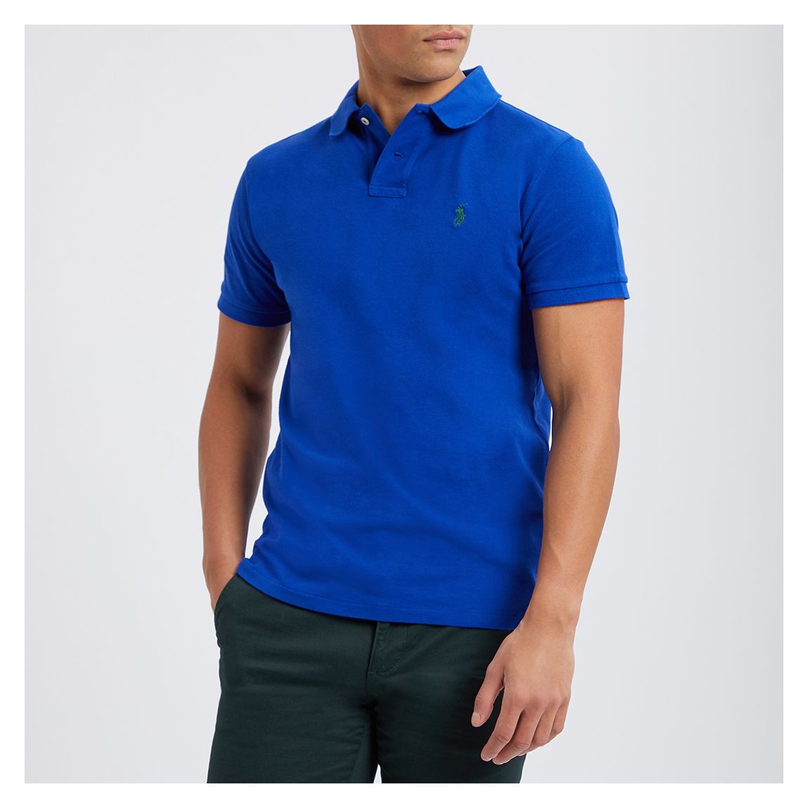 Royal Blue Custom Slim Fit Polo Shirt main product photo