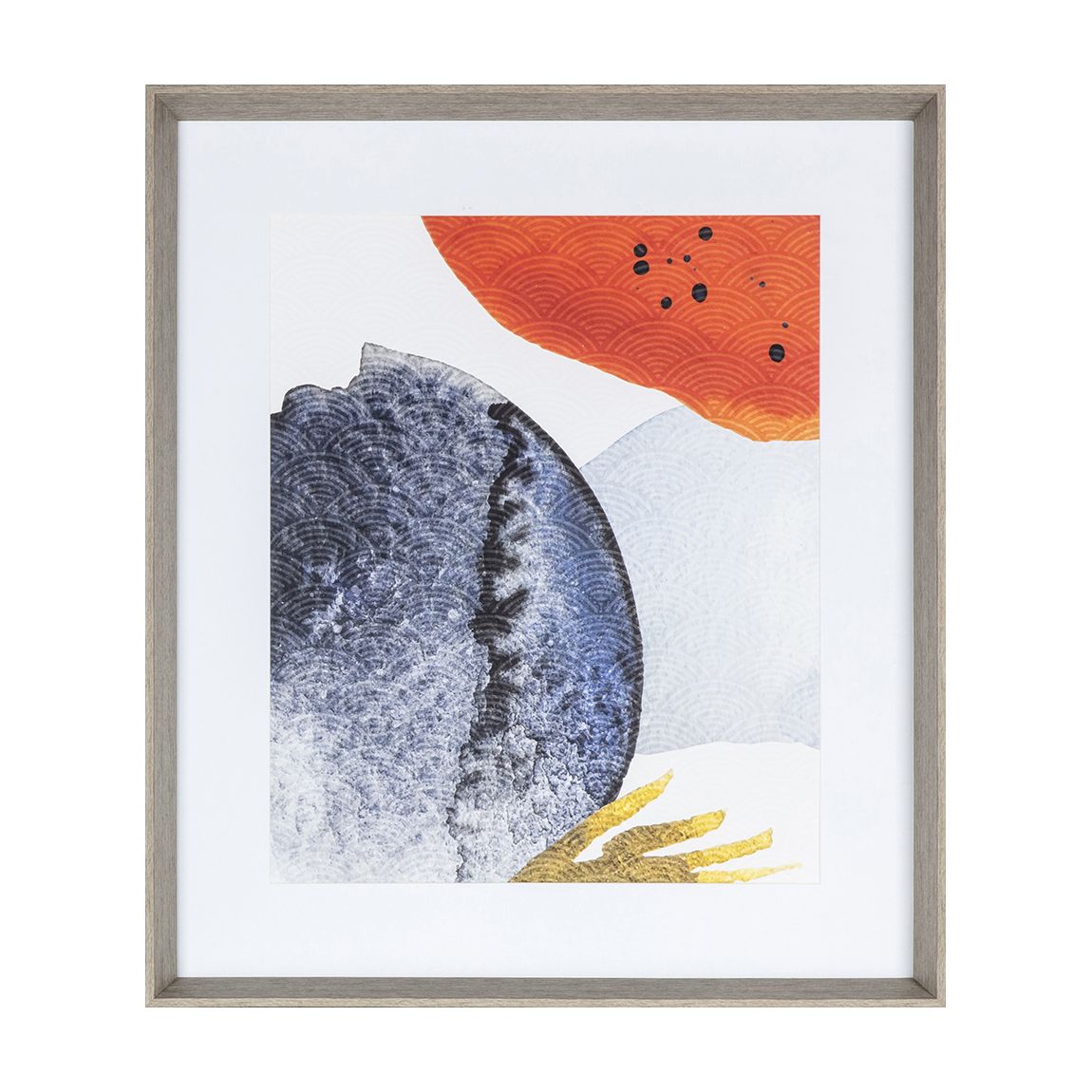 Overlapping Ink Abstract 74.6x64.6cm Framed Art main product photo