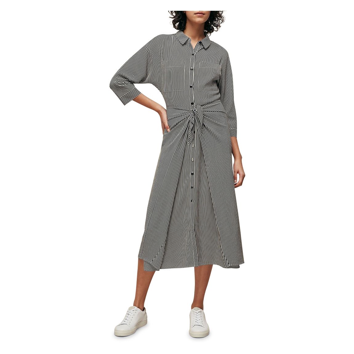 Multi Stripe Selma Tie Dress main product photo
