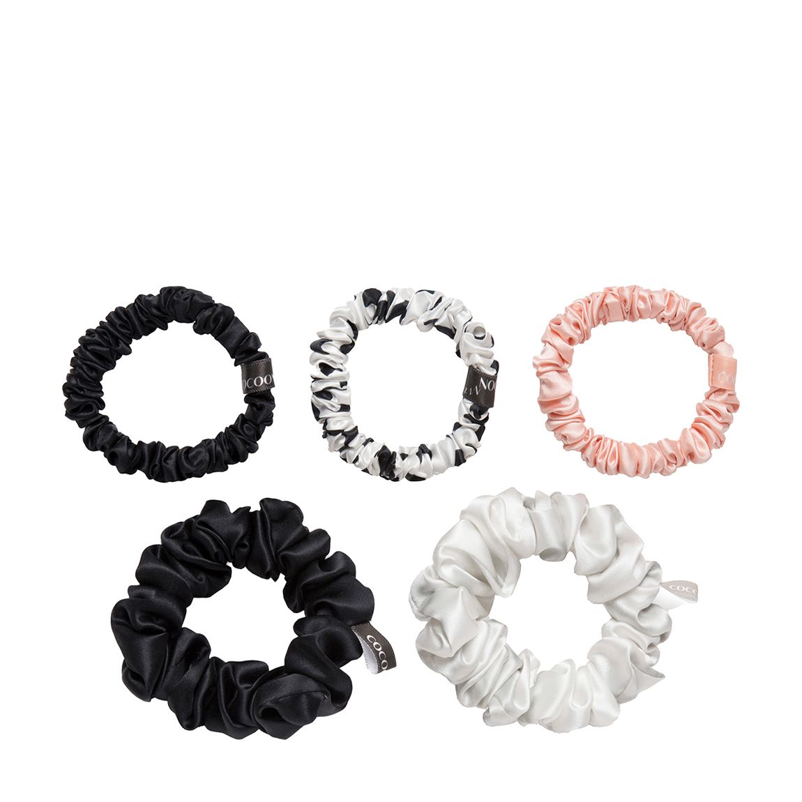 Mulberry Silk 5 Pack of Scrunchies, Multi main product photo