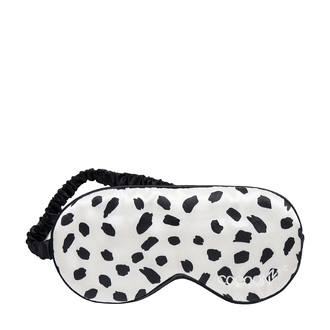 Mulberry Silk Dash Eye Mask, Black/White main product photo