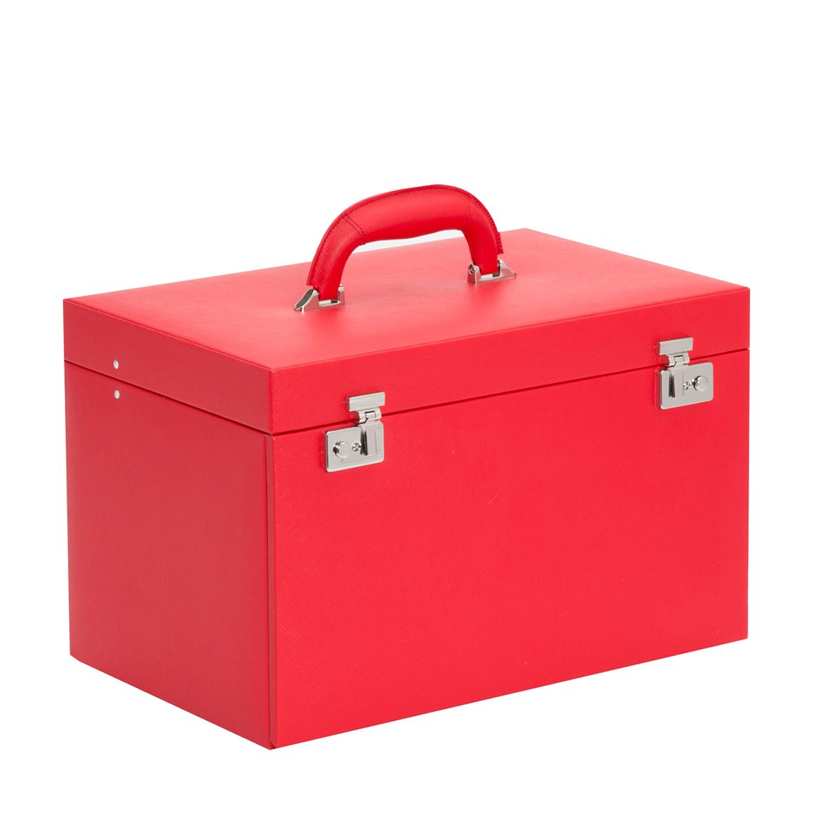 Red Heritage Jewellery Leather Armoire Storage Box main product photo