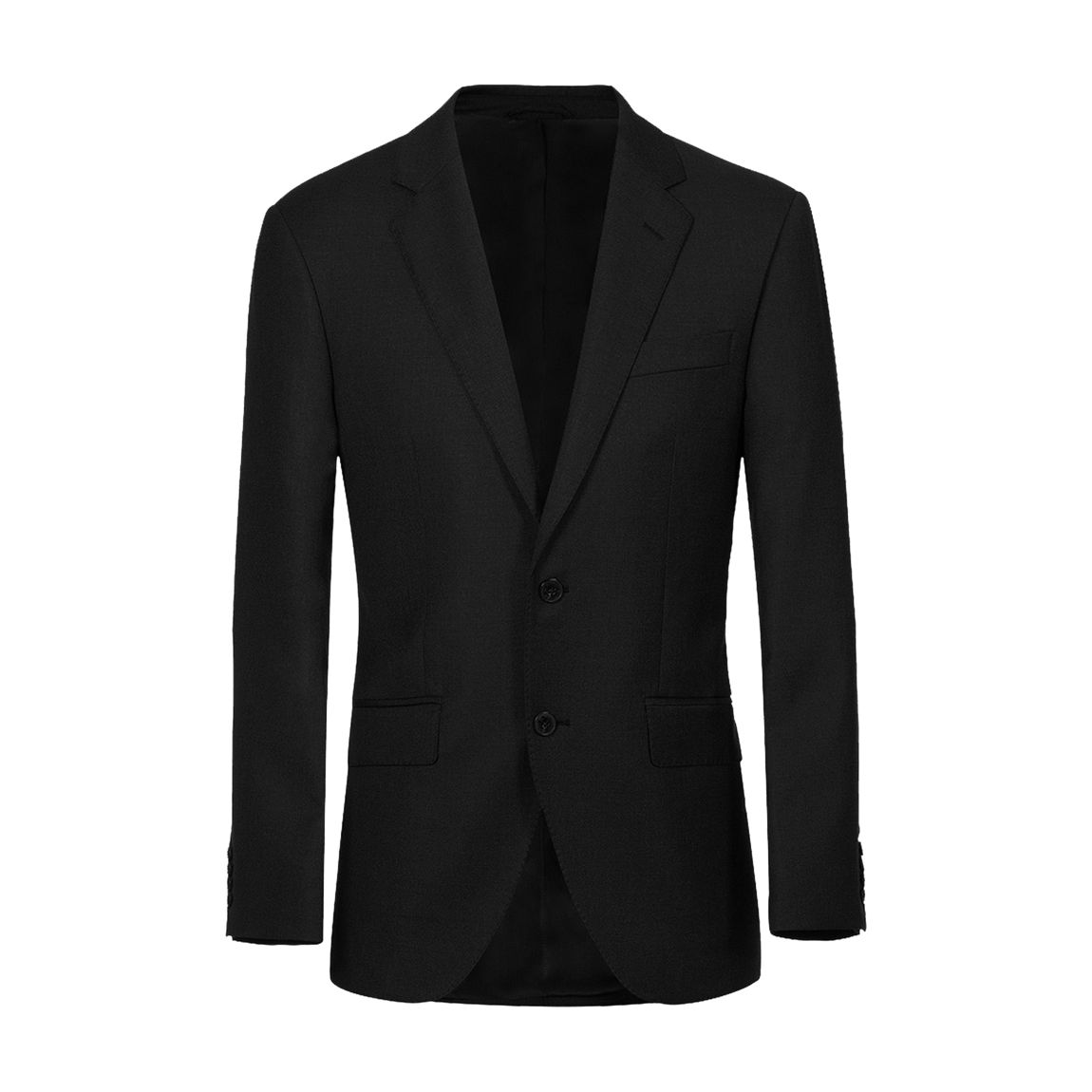 Black Plain Tailored Wool Blazer main product photo