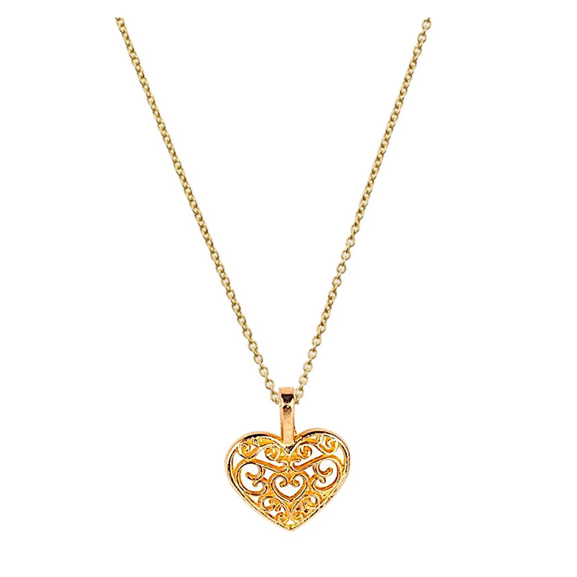 18K Gold Cut Out Heart Necklace main product photo