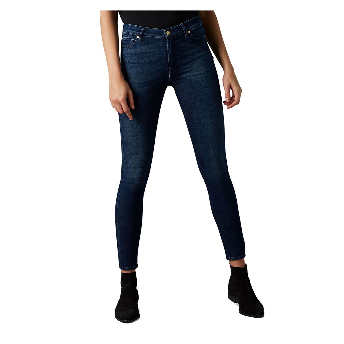 Indigo Blue High Rise Skinny Stretch Jeans main product photo
