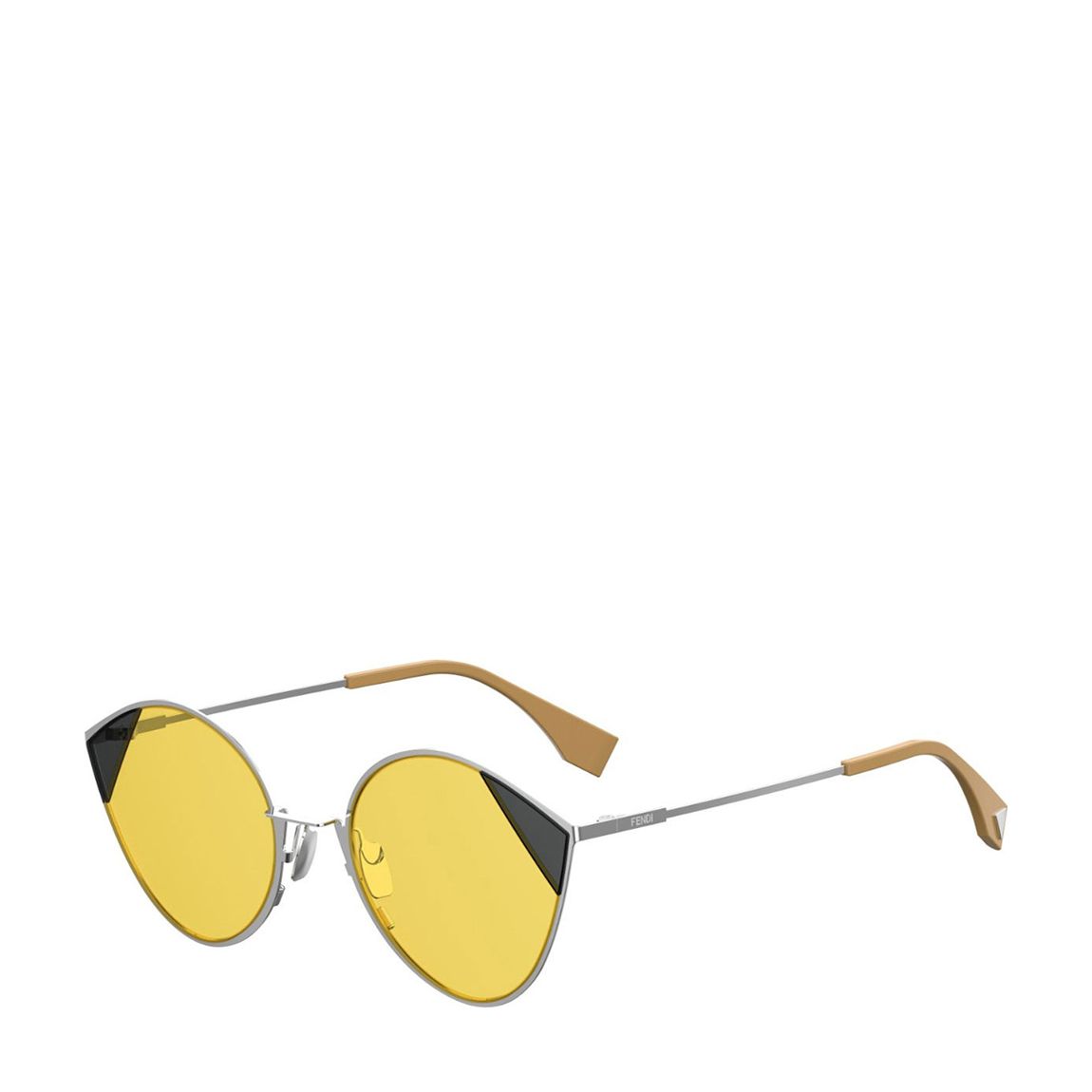 Women's Yellow Fendi Sunglasses 60mm main product photo