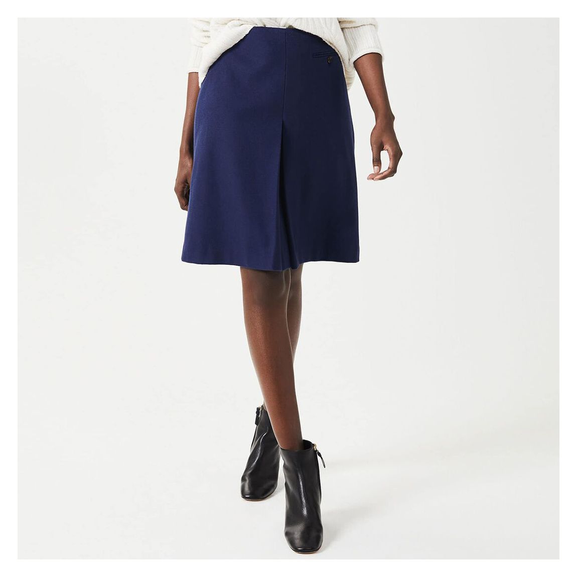 Blue Allegra Cashmere Blend Mini Skirt main product photo