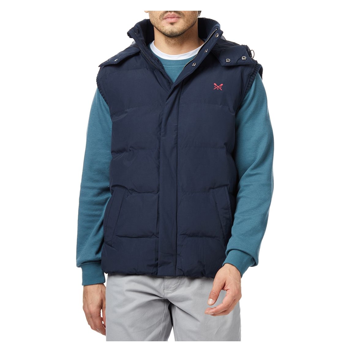Navy Hooded Chancellor Gilet main product photo