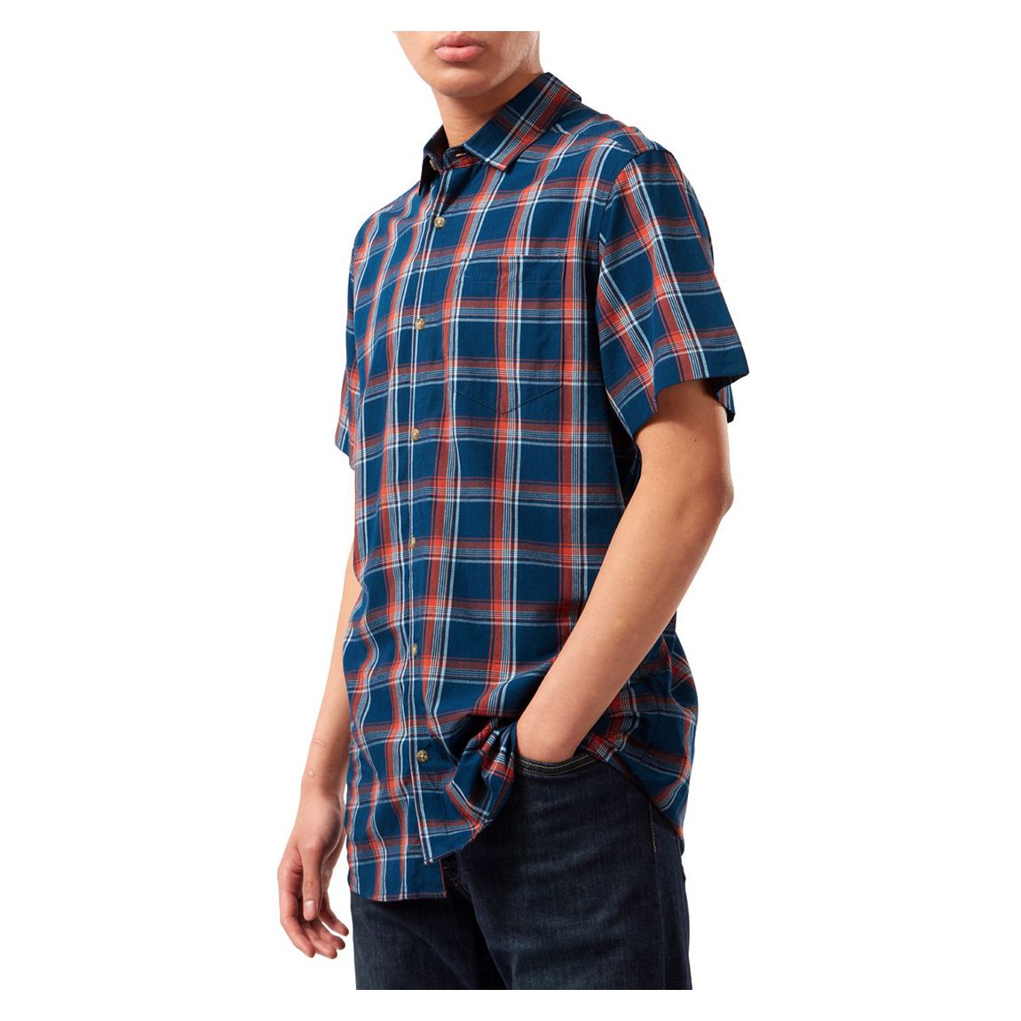 Blue Rafie Short Sleeve Check Shirt main product photo