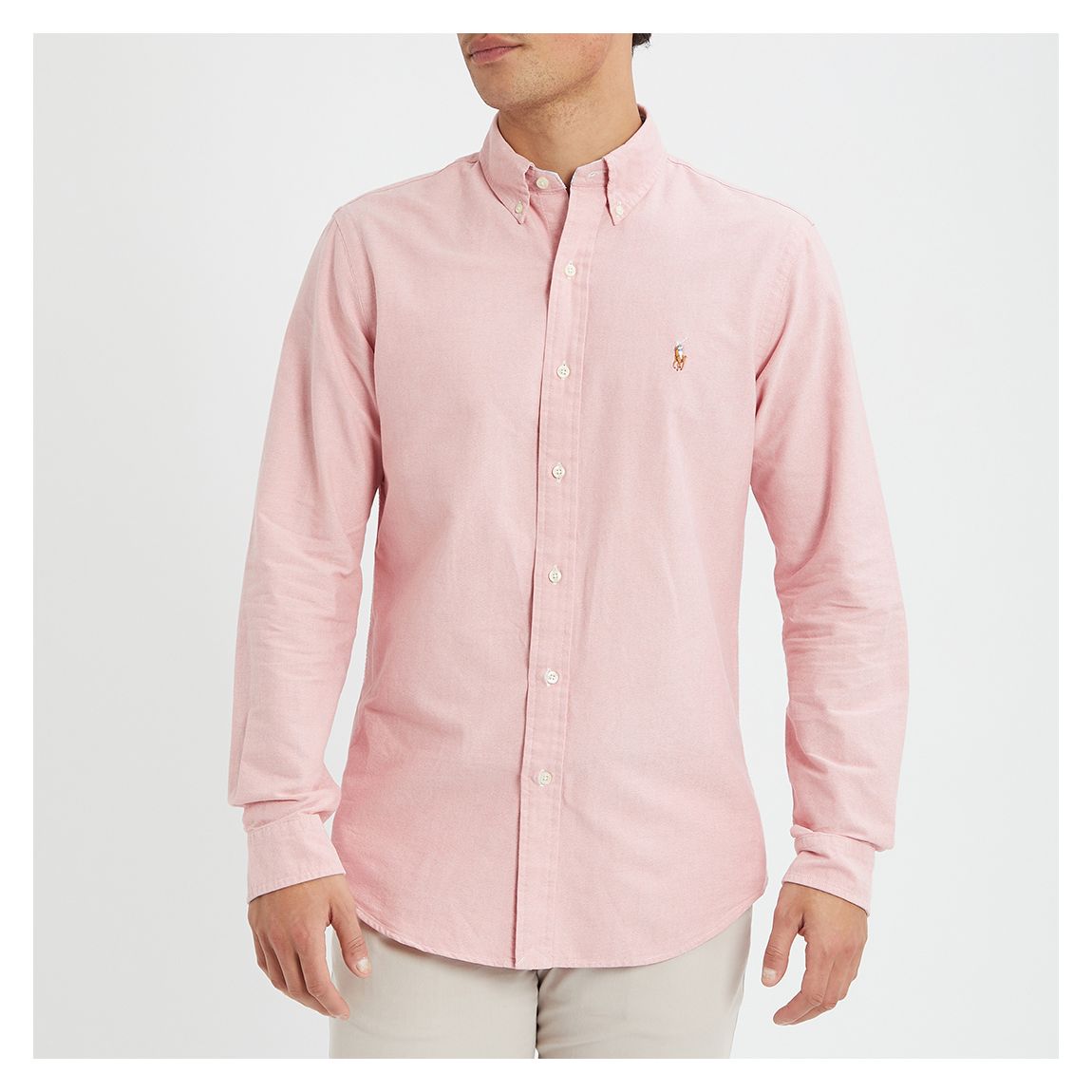 Pink Custom Slim Fit Cotton Shirt main product photo