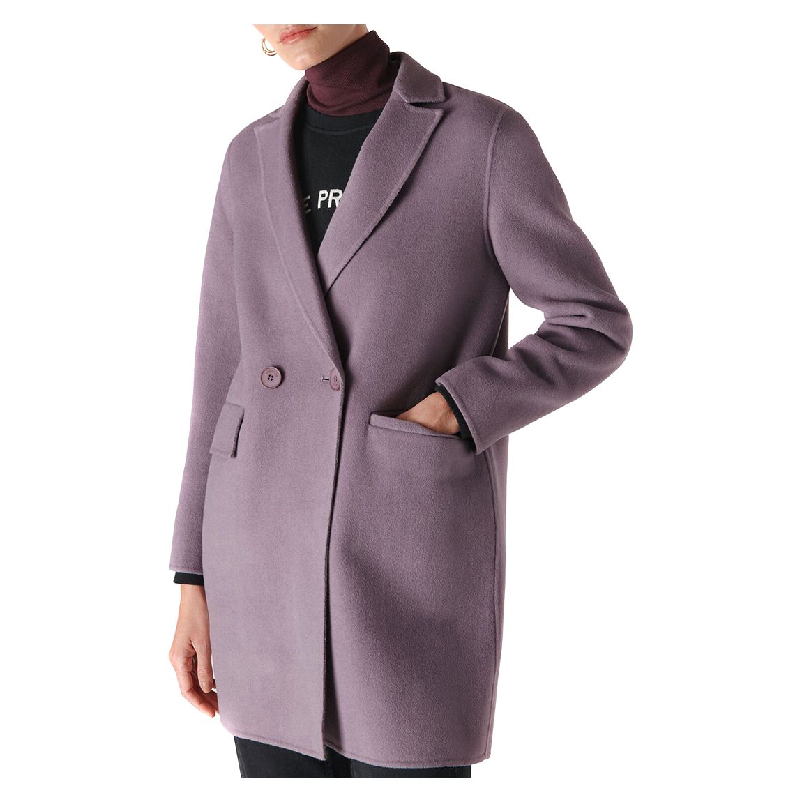 Lilac Double Faced Wool Coat main product photo