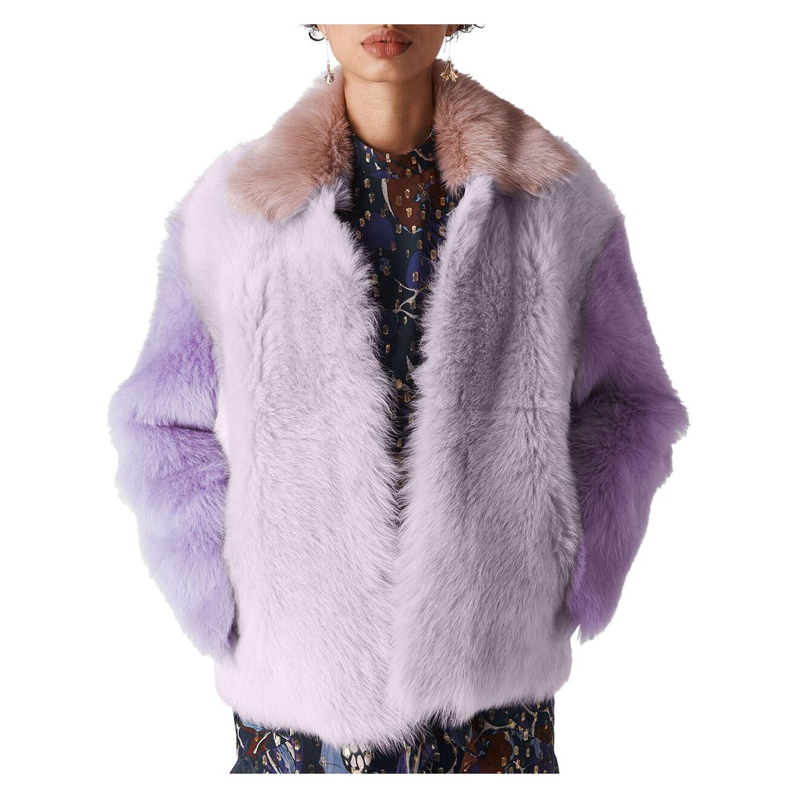 Multi Colourblock Toscana Shearling Jacket main product photo