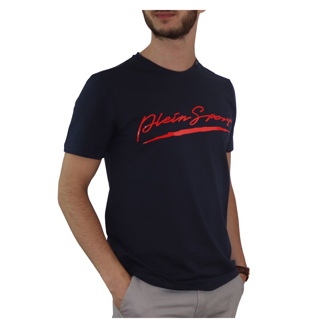 Navy Chest Print Logo T-Shirt main product photo