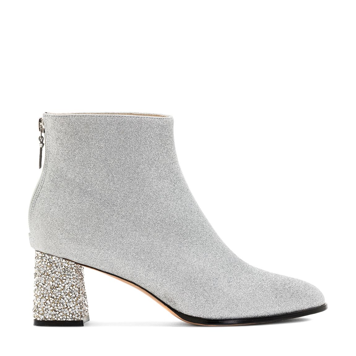 Stella Mid Ankle Boot Silver Glitter & Silver Crystal main product photo