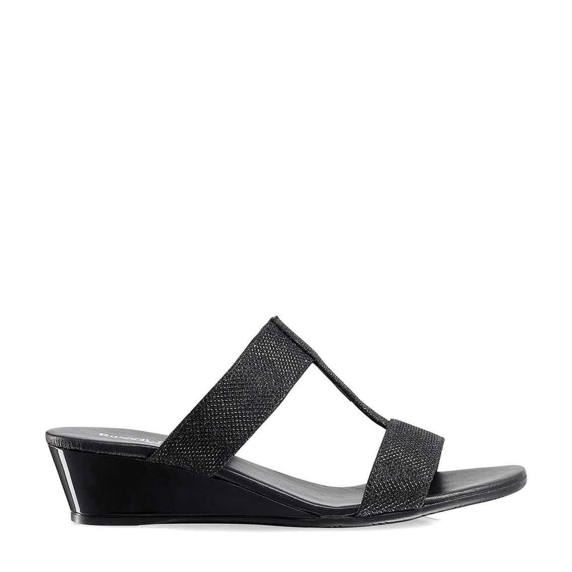 Black Bellina Low Wedge Sandal main product photo