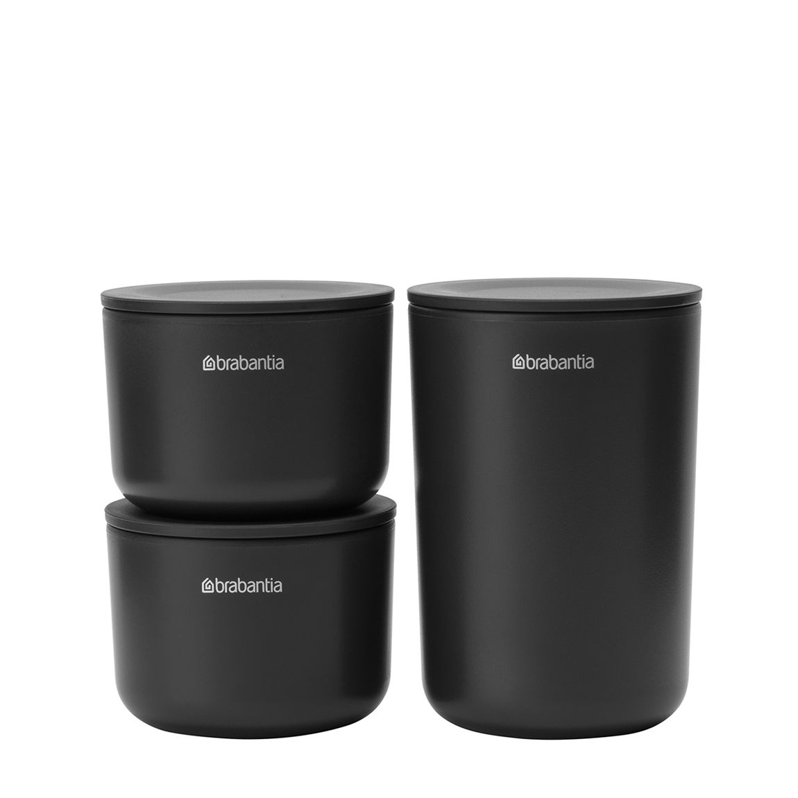 ReNew Storage Pots Set of 3, Dark Grey main product photo