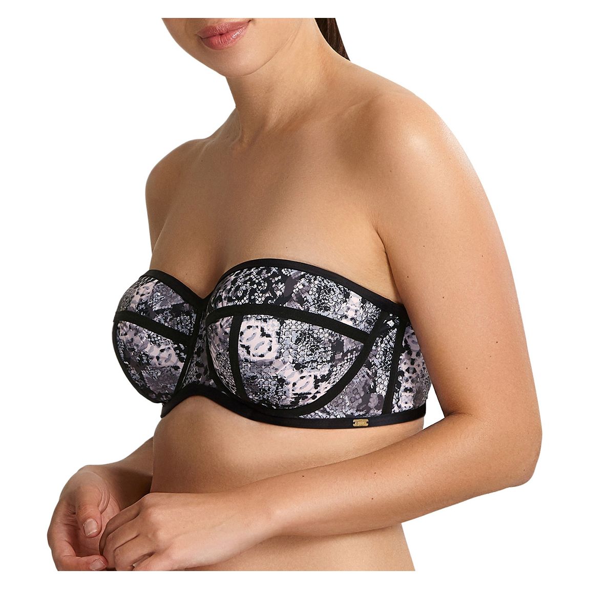 Snake Print Jolee Bandeau Bikini Top main product photo