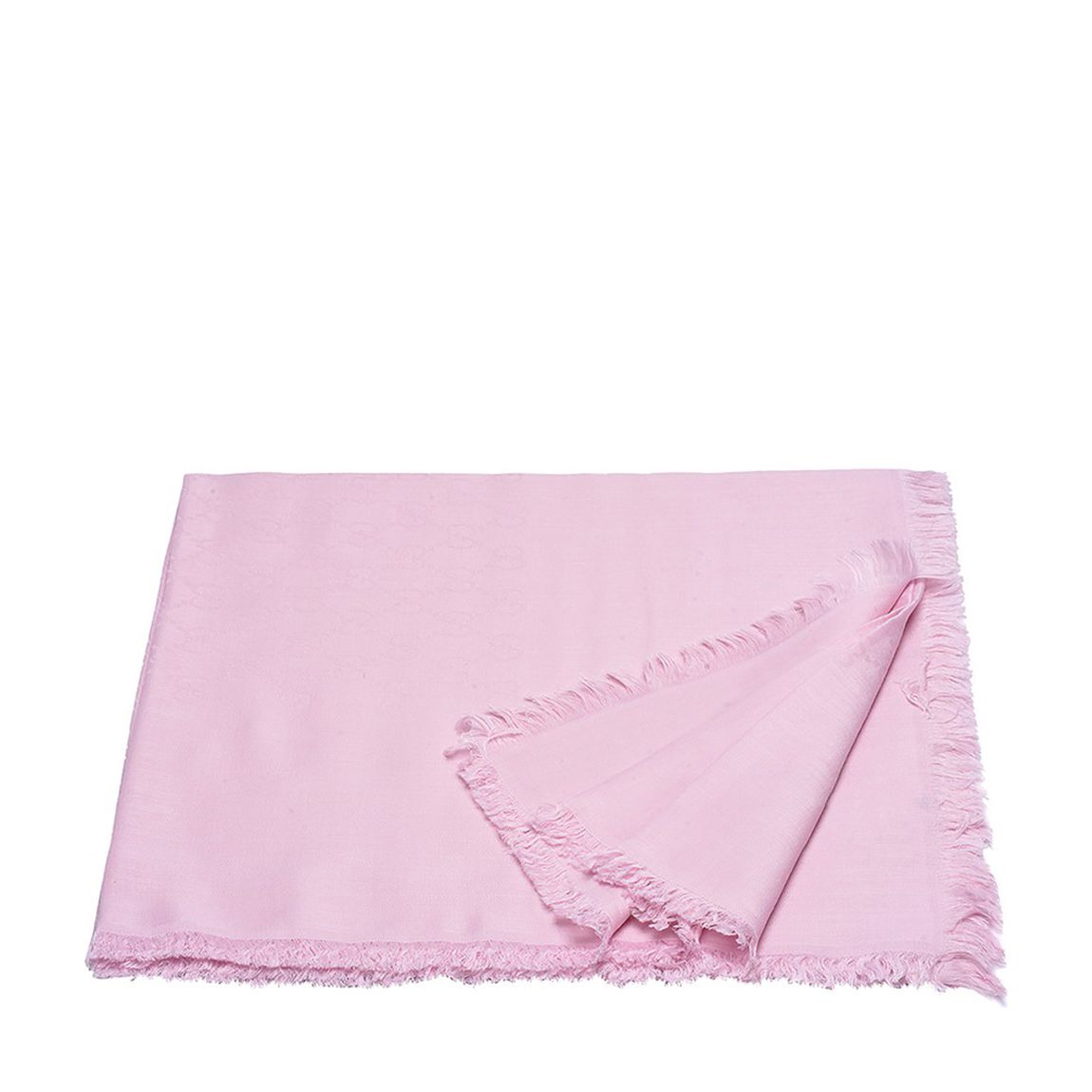 Pink GG Jacquard Wool/Silk Scarf main product photo
