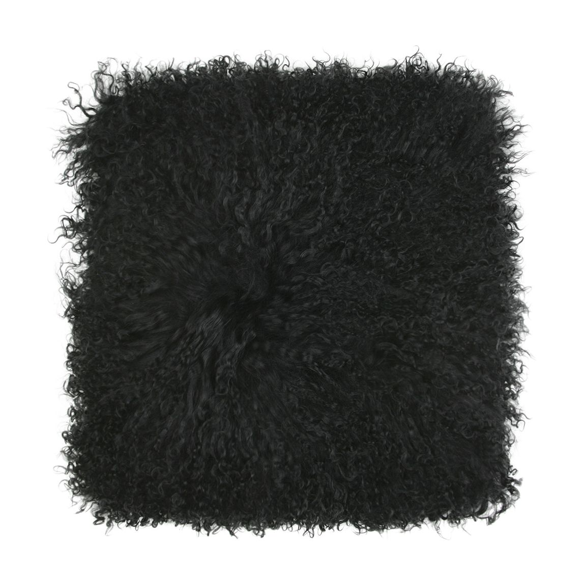 Tibetan Longwool Cushion 40x40cm, Velvet Black main product photo