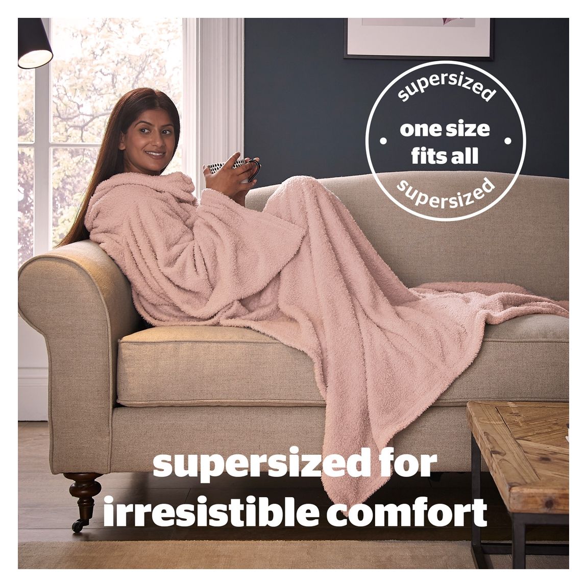 Snugsie Throw 153Cm X 203Cm, Blush main product photo