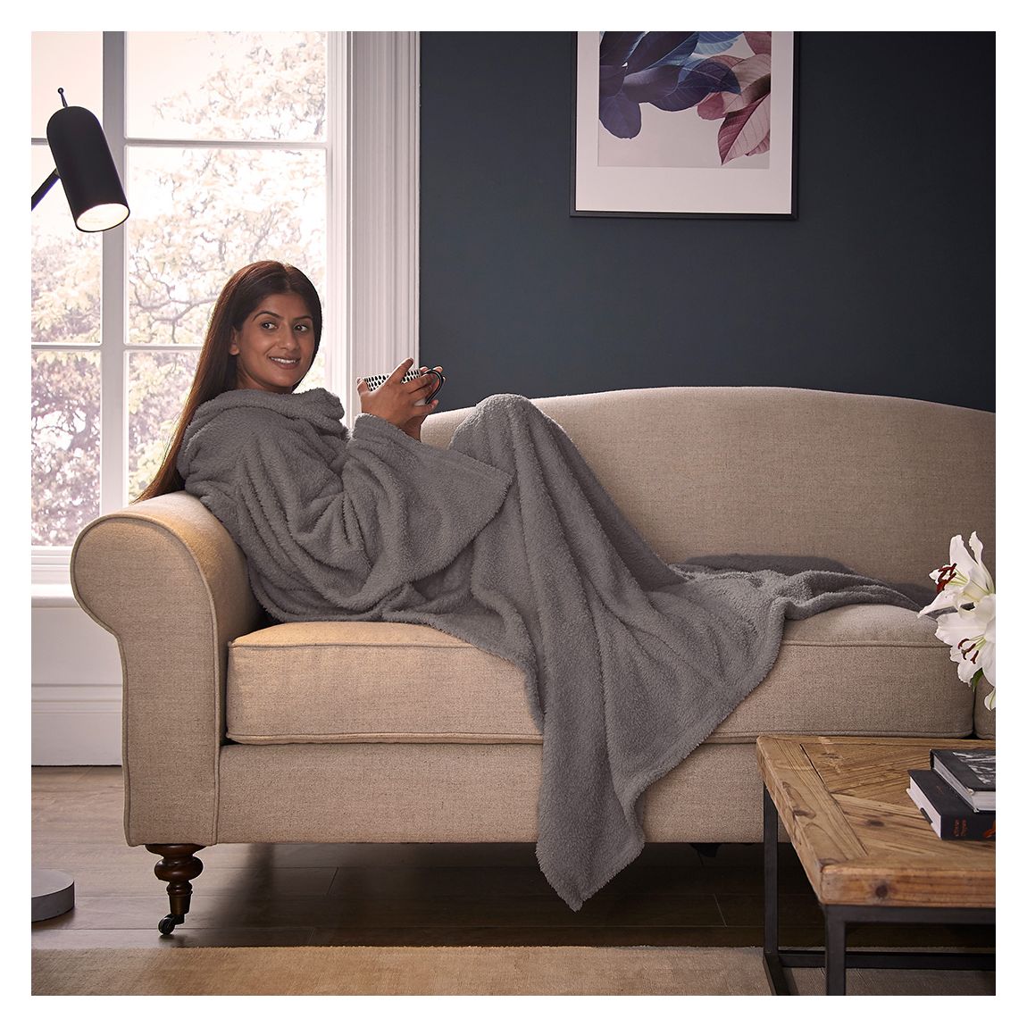 Snugsie Throw 153Cm X 203Cm, Charcoal main product photo