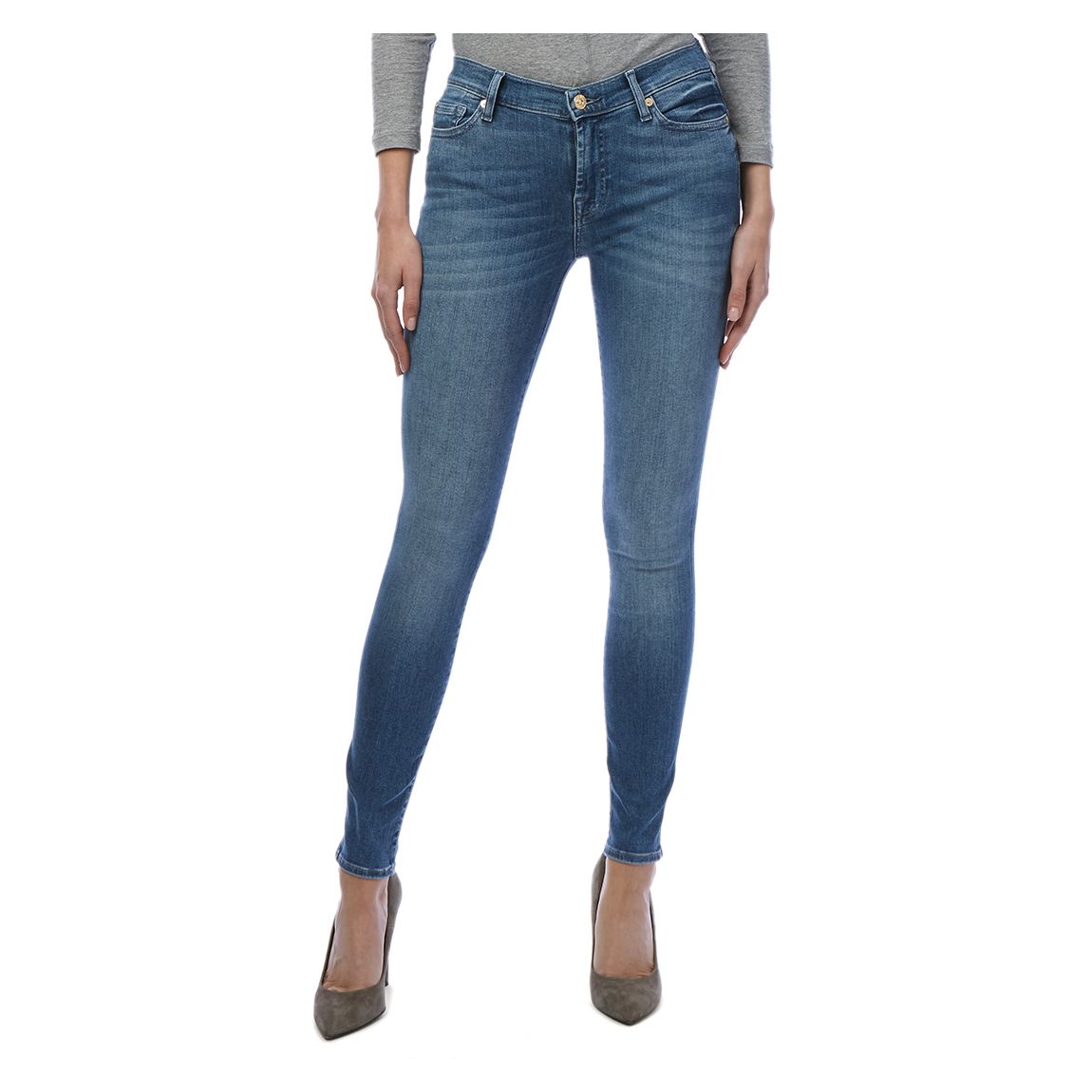 Mid Blue The Skinny Stretch Jeans main product photo