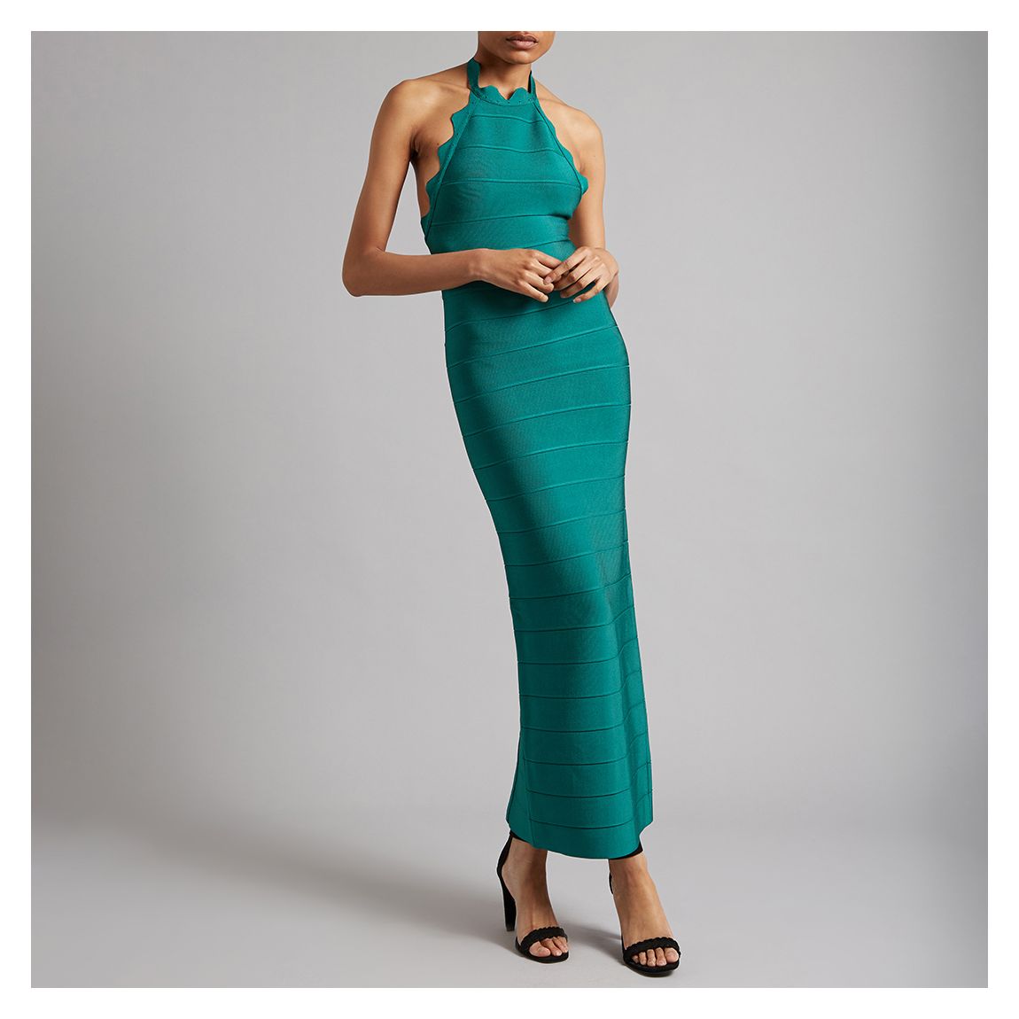 Alpine Green Scallop Edge Gown main product photo